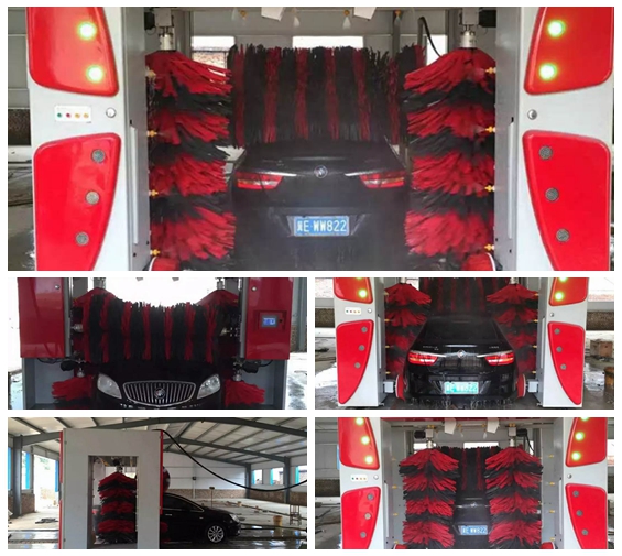 中國北方地區(qū)安裝新款凱沃電腦7刷龍門洗車機