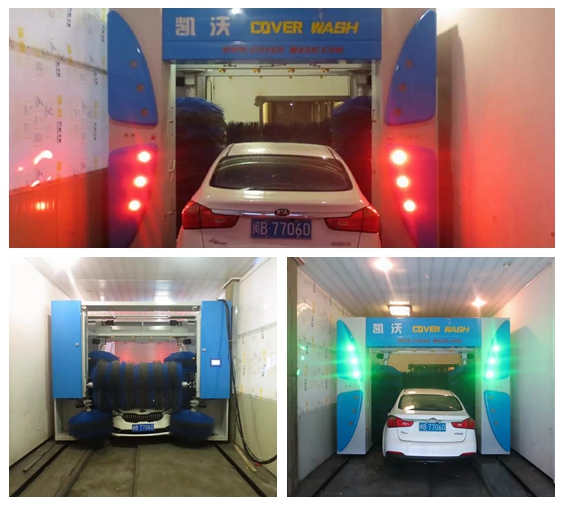 中國福建省莆田市仙游縣速七汽車服務(wù)中心安裝歐標(biāo)凱沃龍門5刷電腦洗車機(jī)