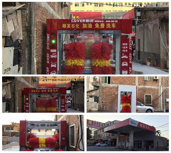 中國福建省泉州市康美鎮(zhèn)307省道順發(fā)石化加油站安裝精簡版凱沃龍門五刷現(xiàn)場