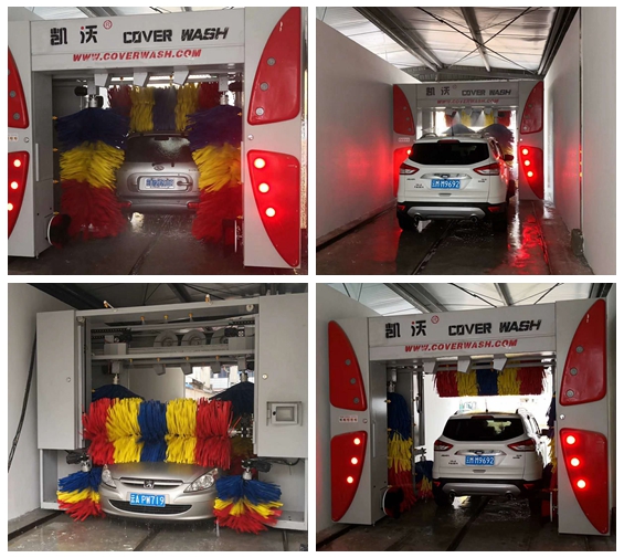 中國云南寶山隆陽區(qū)安裝凱沃龍門7刷電腦洗車機(jī)…安裝調(diào)試階段中