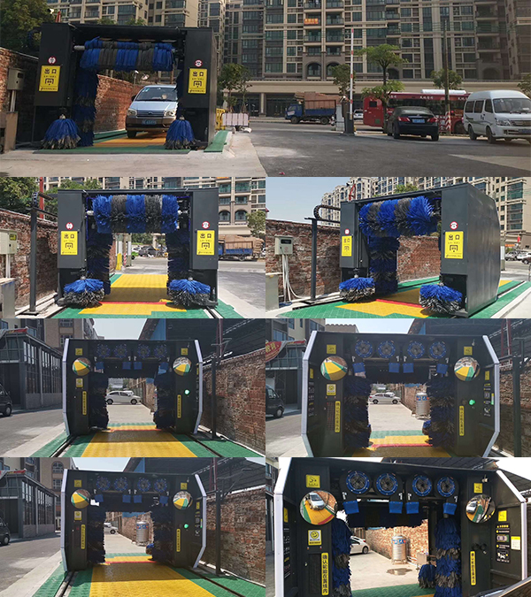 廣州佛山南海區(qū)無(wú)人值守龍門洗車設(shè)備安裝完畢……